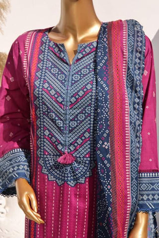 D-01 CHUNRI  3Pcs Printed Co-ords Lawn Collection 2024 BY SADABAHAR