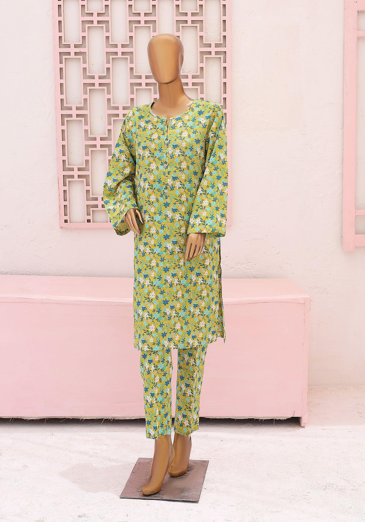 Bin Saeed Co-Ords Printed Lawn 2 Piece Coll"24 Stitched D-02
