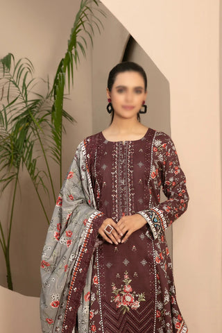 Tanaaz Emb Digital Printed Lawn Un-Stitched 3 Pcs D-3424