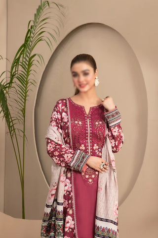 Tanaaz Emb Digital Printed Lawn Un-Stitched 3 Pcs D-3422