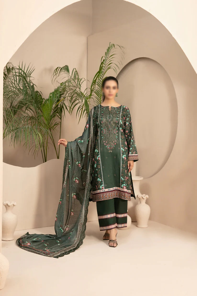 Tanaaz Emb Digital Printed Lawn Un-Stitched 3 Pcs D-3428