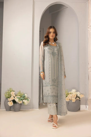 ROOHI 3 PIECE LUXURY EMB CHIFFON BY SOGHAT D-03