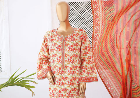 Bin Saeed Printed Lawn Coll"24-3Piece Stitched D-11