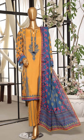 SADABAHAR Printed Lawn Coll"24 Vol 7-D 09- STITCHED 3 PIECE