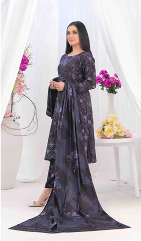 Rabail  Jaal  Daman Emb Digital Printed Staple D-5372