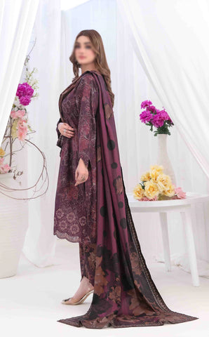 Rabail  Jaal  Daman Emb Digital Printed Staple D-5374