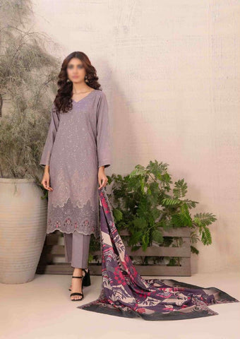 Brisa Un-Stitched 3 Pcs Jaal & Daman Emb Karrandi Banarsi D-5460