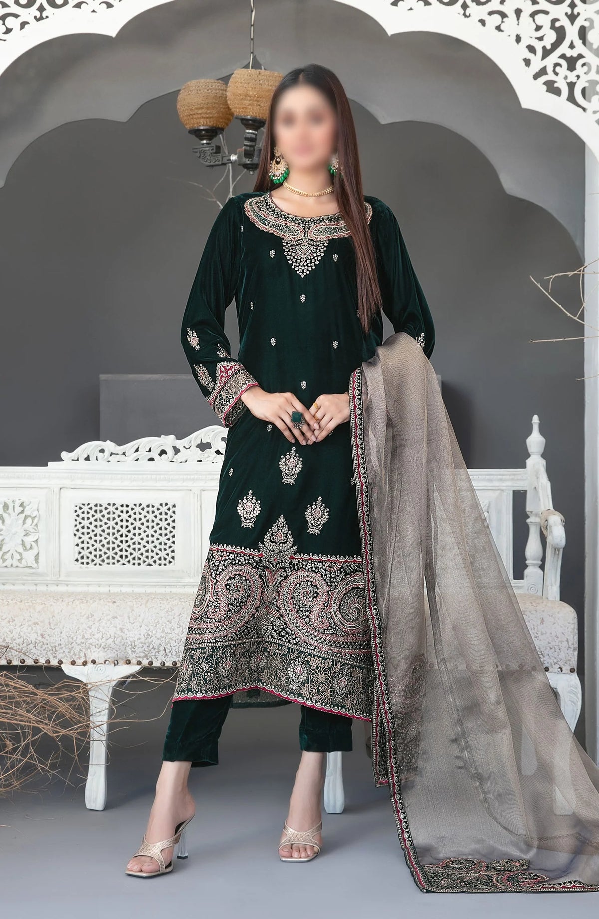 Makhmal-e-Kahani -Fancy Heavy Emb Velvet Coll-24 D-3973