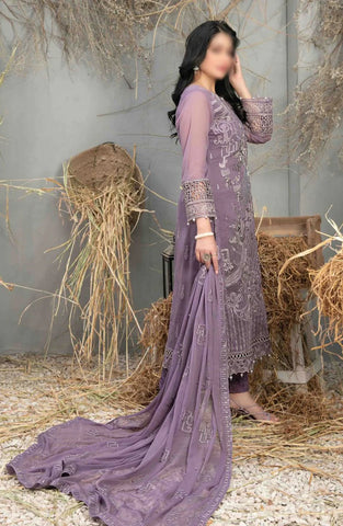 Arushi Semi-Stitched Luxury Emb Chiffon D-9986