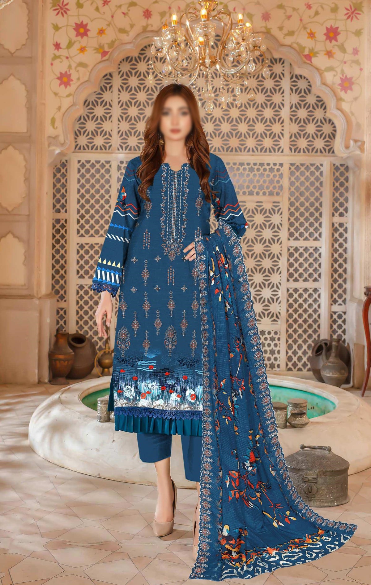 Sargoshi Print Emb Viscose Coll:24 By Sobia Waseem D-04