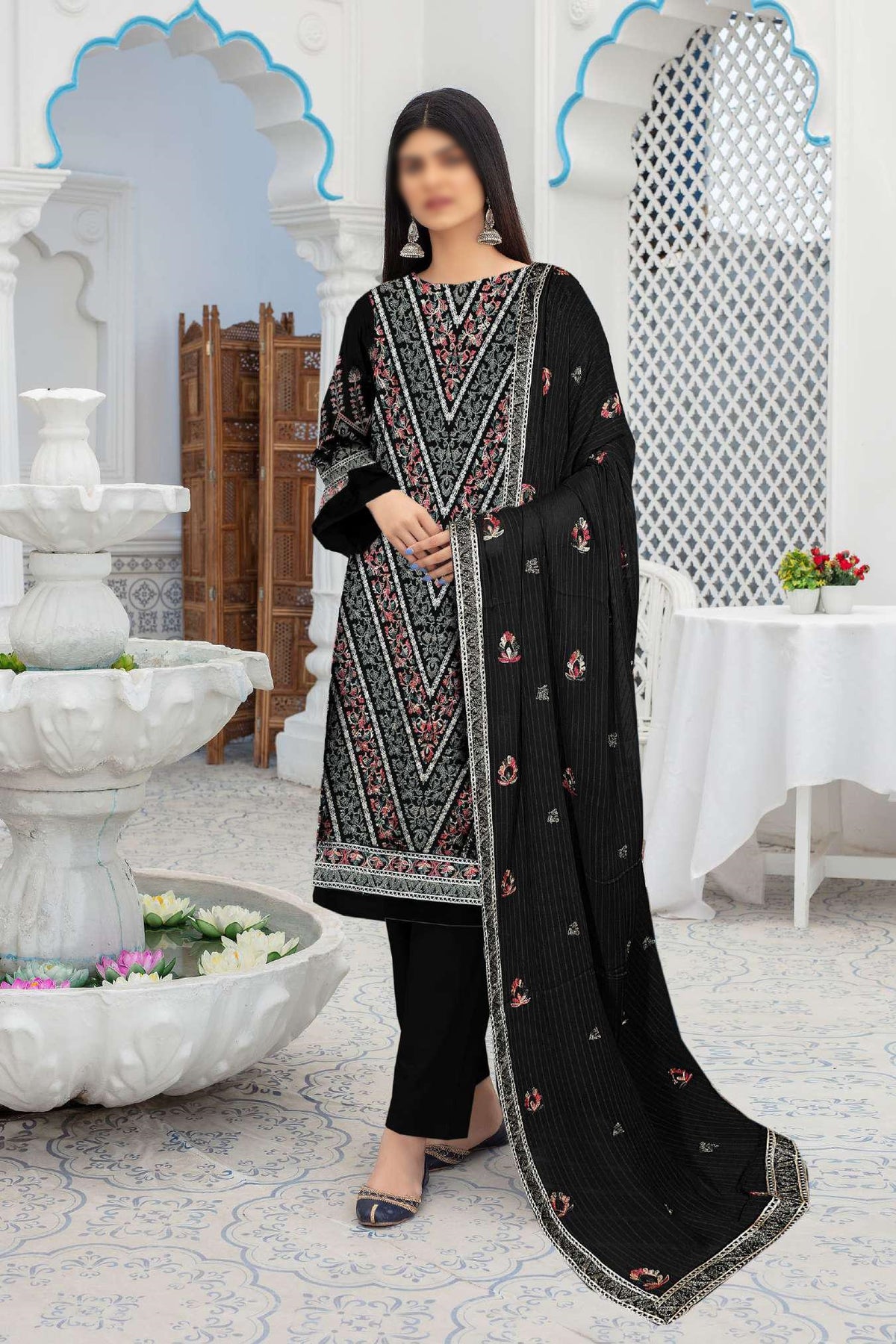 Haseen Premium Emb Coll:24 V-0147 By Sobia Waseem D-03