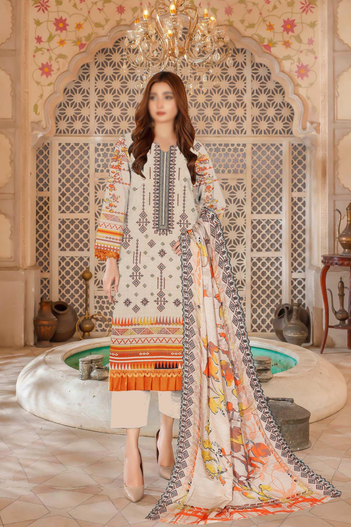 Sargoshi Print Emb Viscose Coll:24 By Sobia Waseem D-03