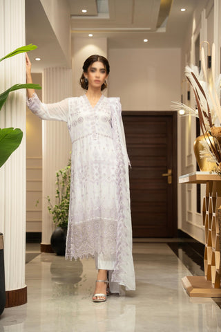 ZOUJ  ENSEMBLES Unstitched Chiffon Coll ‘24-25 D-ZJCH - 0014