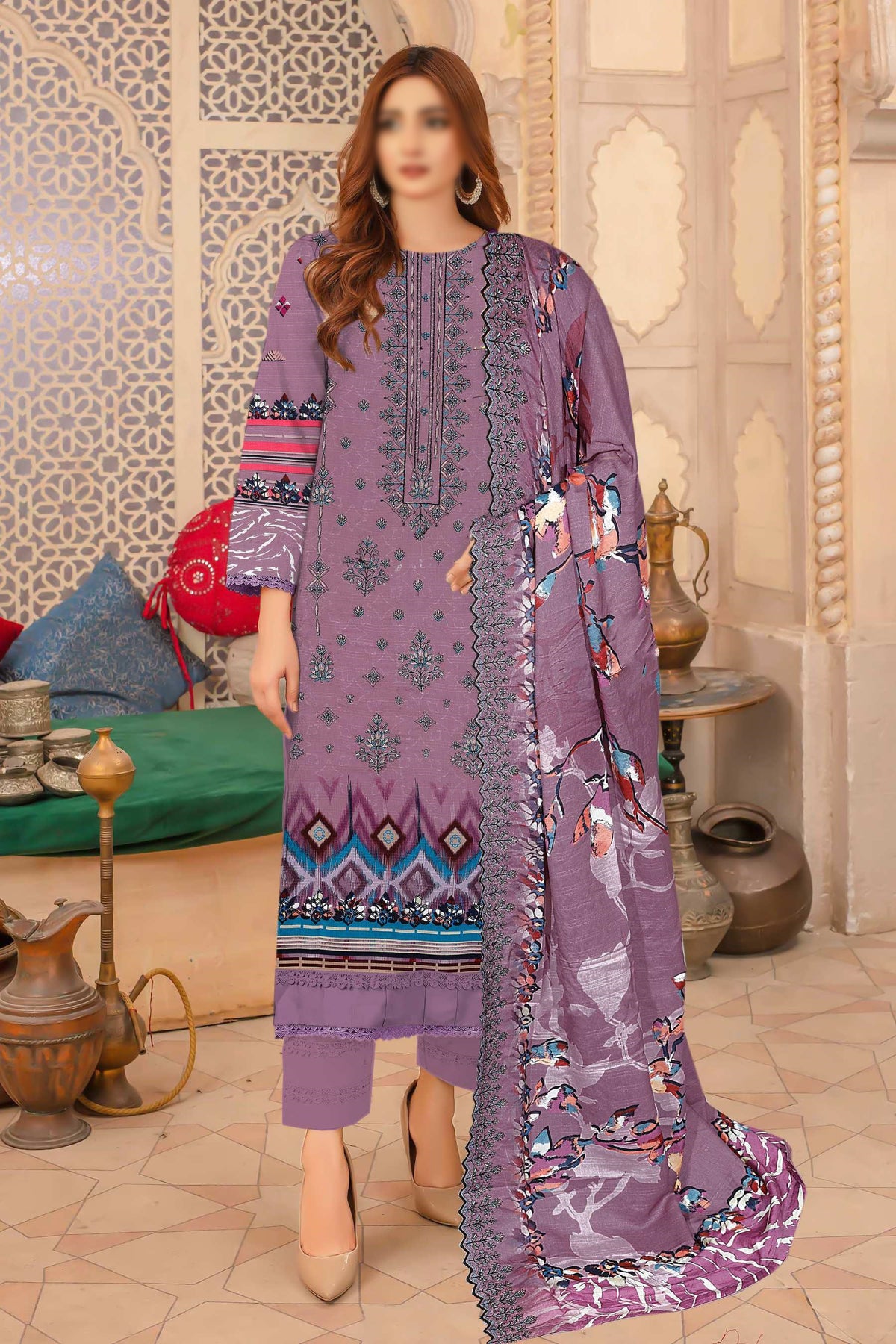 Sargoshi Print Emb Viscose Coll:24 By Sobia Waseem D-07