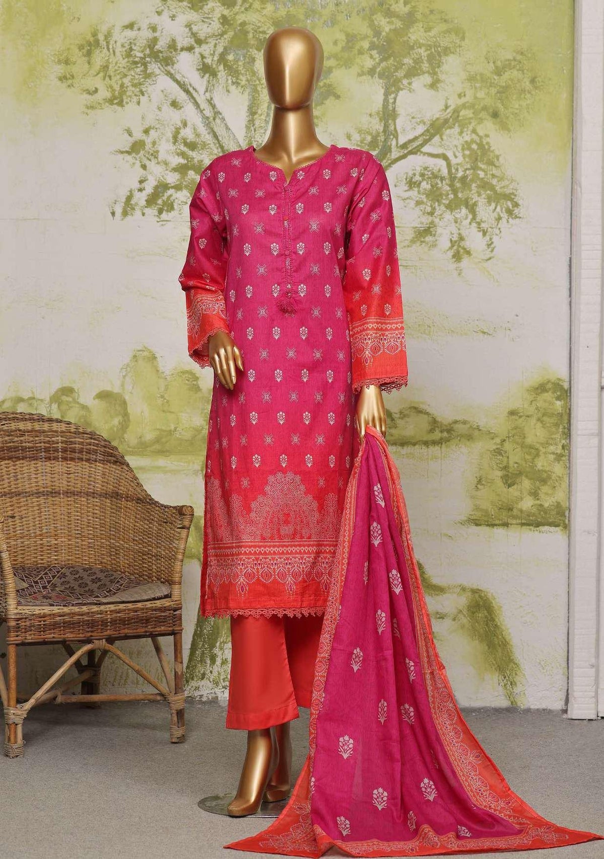 Sadabahar 3-Piece Printed Vol-03 Stitched Coll'24 D-07