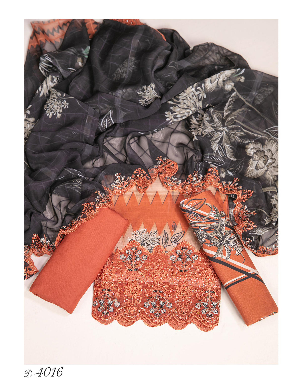 IPEK VOL-2 Emb Viscose Silk Cutwork Dupatta 3Pcs  D-4016