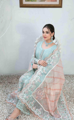 ALSaba Semi Stitched Fancy Chiffon Collection'24 D-1346