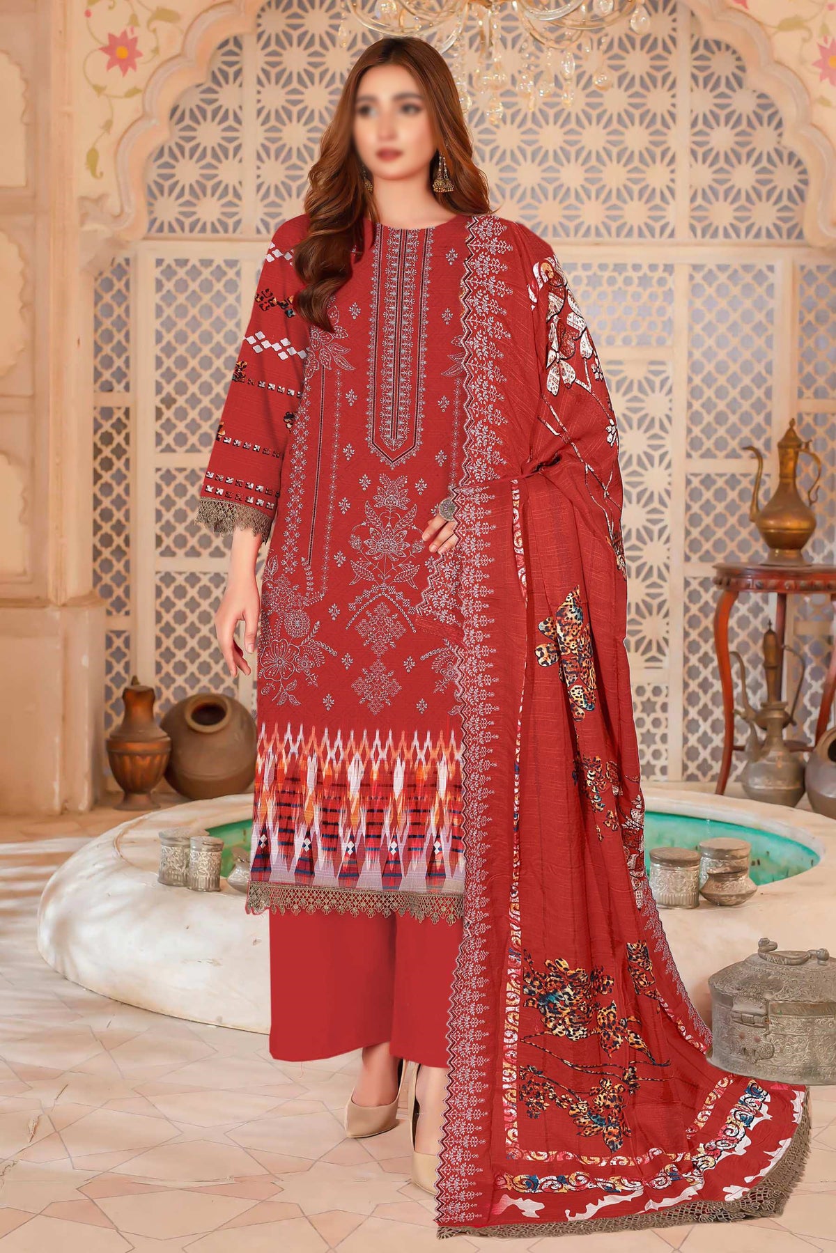 Sargoshi Print Emb Viscose Coll:24 By Sobia Waseem D-06