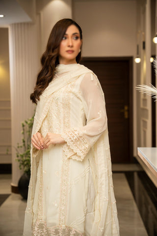 ZOUJ  ENSEMBLES Unstitched Chiffon Coll ‘24-25 D- ZJCH - 0009