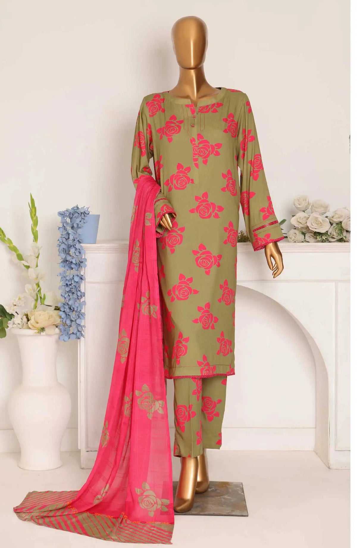 Wintry Linen Digital Printed Coll'24 By Hz D-1022