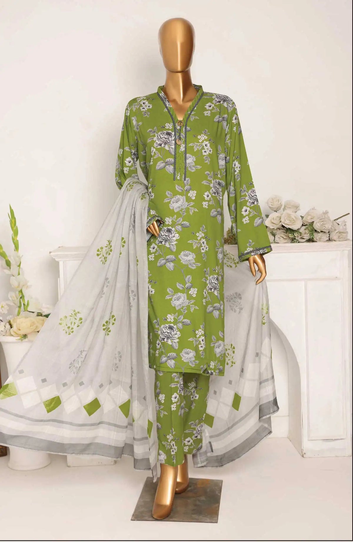 Wintry Linen Digital Printed Coll'24 By Hz D-1023