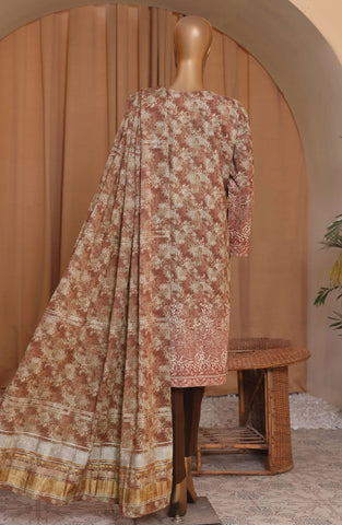 HZ Mahee Embroidered Shirt with Fancy Jacquard Dupatta Coll D-03