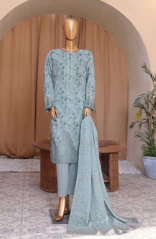 HZ Mahee Embroidered Shirt with Fancy Jacquard Dupatta Coll D-04