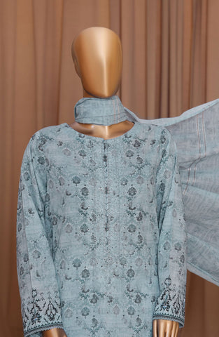 HZ Mahee Embroidered Shirt with Fancy Jacquard Dupatta Coll D-04