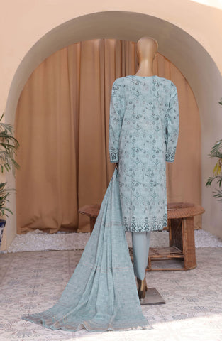 HZ Mahee Embroidered Shirt with Fancy Jacquard Dupatta Coll D-04